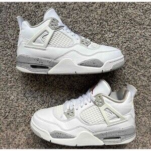 Nike Air Jordan 4 Retro White Oreo Size 4.5 Youth (Size 6 Women's)